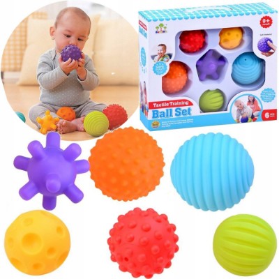 صورة كور سيليكون ٦ قطع | كرات آمنة ومرنة للرضع والأطفال