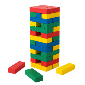 صورة جينجا ألوان – لعبة التوازن الممتعة للأطفال