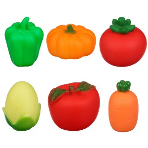 صورة خضروات سيليكون 6 قطع – ألعاب تعليمية آمنة للأطفال