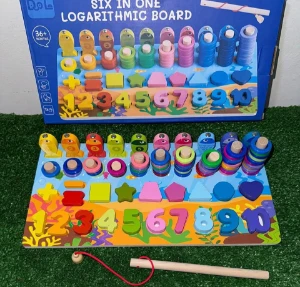 صورة بورد خشبي لصيد الأسماك للأطفال 🎣🧩