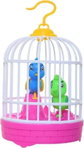 صورة قفص طيور كهربائي تعليمي بلاستيكي للأطفال