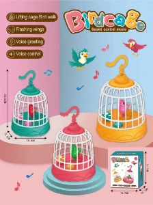 صورة قفص طيور كهربائي تعليمي بلاستيكي للأطفال