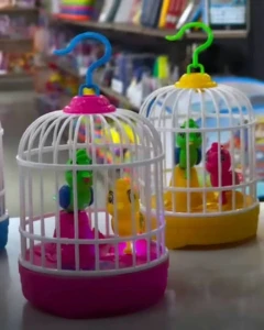 صورة قفص طيور كهربائي تعليمي بلاستيكي للأطفال