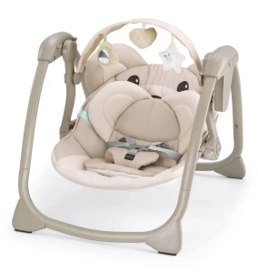 صورة أرجوحة أطفال محمولة Mastela مع ألحان و5 سرعات – خفيفة وآمنة