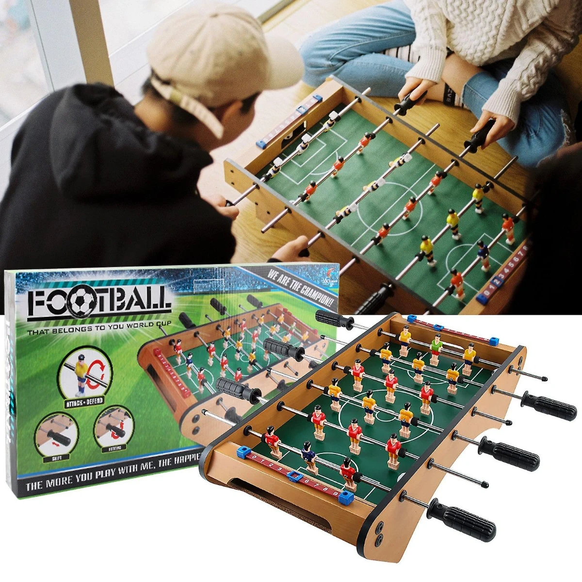 صورة لعبة كرة قدم الطاولة الخشبية