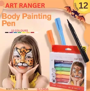 صورة ألوان تلوين الوجه (Face Paint) – 12 قلم بألوان زاهية وآمنة