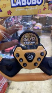 صورة لعبة دركسيون لابوبو التفاعلية للأطفال - عجلة قيادة مع صوت وأضواء