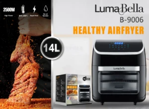 صورة قلاية هوائية بسعة 14 لتر ديجيتال (فرن هوائي) - 2500 واط - 10 في 1 (تحميص وخبز وتجفيف)