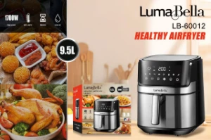 صورة قلاية هوائية ديجيتال سعة 9.5 لتر - 1700 واط - ستانلس ستيل - Air Fryer للعائلة الكبيرة