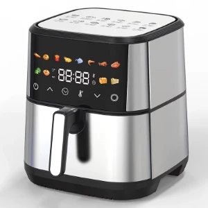 صورة قلاية هوائية ديجيتال سعة 8 لتر - 1700 واط - ستانلس ستيل - الأداء الأمثل للعائلة