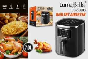 صورة قلاية هوائية ديجيتال سعة 7 لتر - 1700 واط - قلاية عملية وذكية لطهي صحي