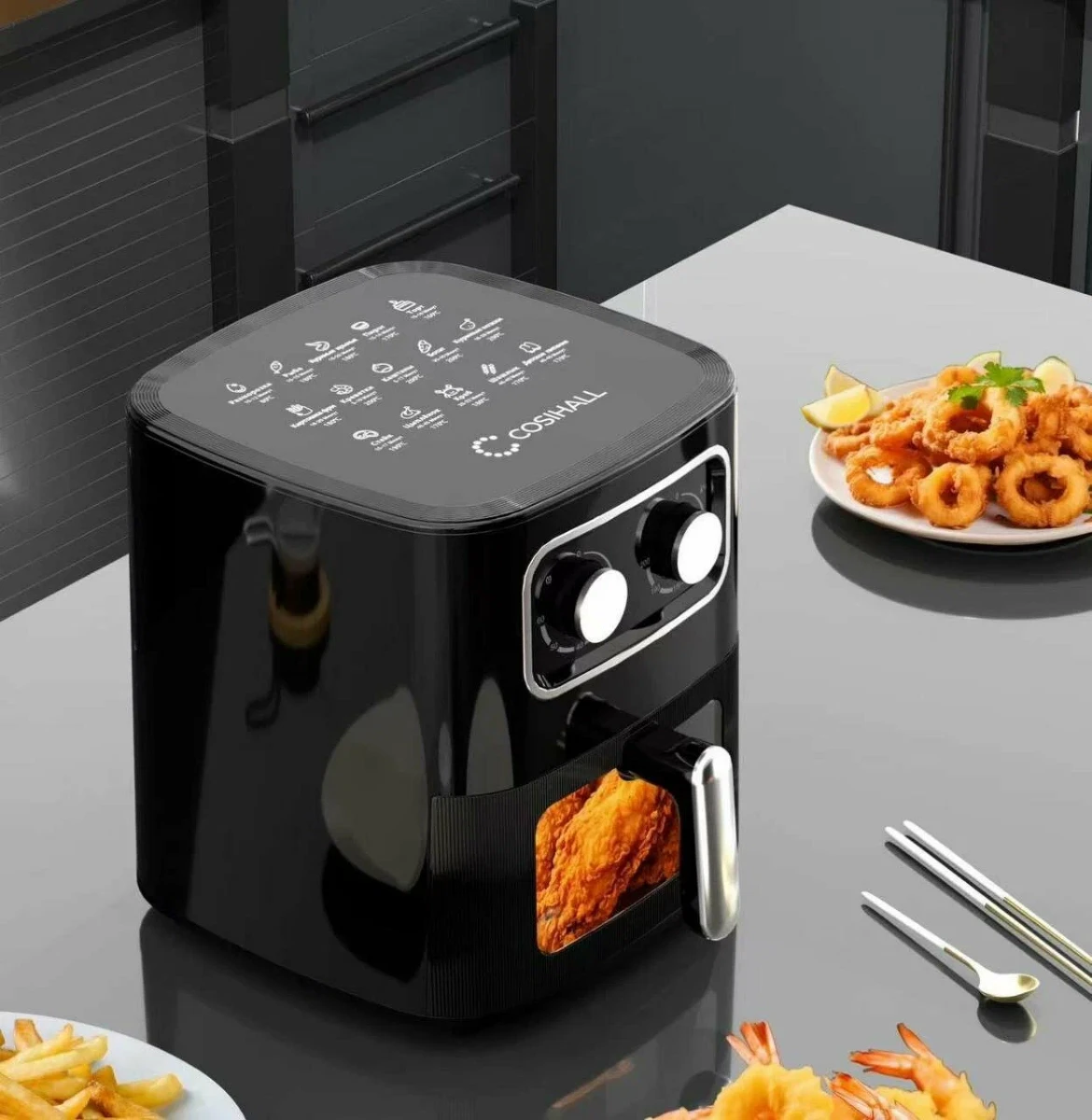 صورة قلاية هوائية سعة 7 لتر - 1700 واط - تحكم يدوي - خيار اقتصادي وموثوق للطهي الصحي