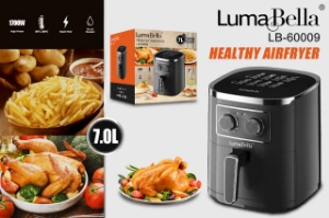 صورة قلاية هوائية سعة 7 لتر - 1700 واط - تحكم يدوي - خيار اقتصادي وموثوق للطهي الصحي