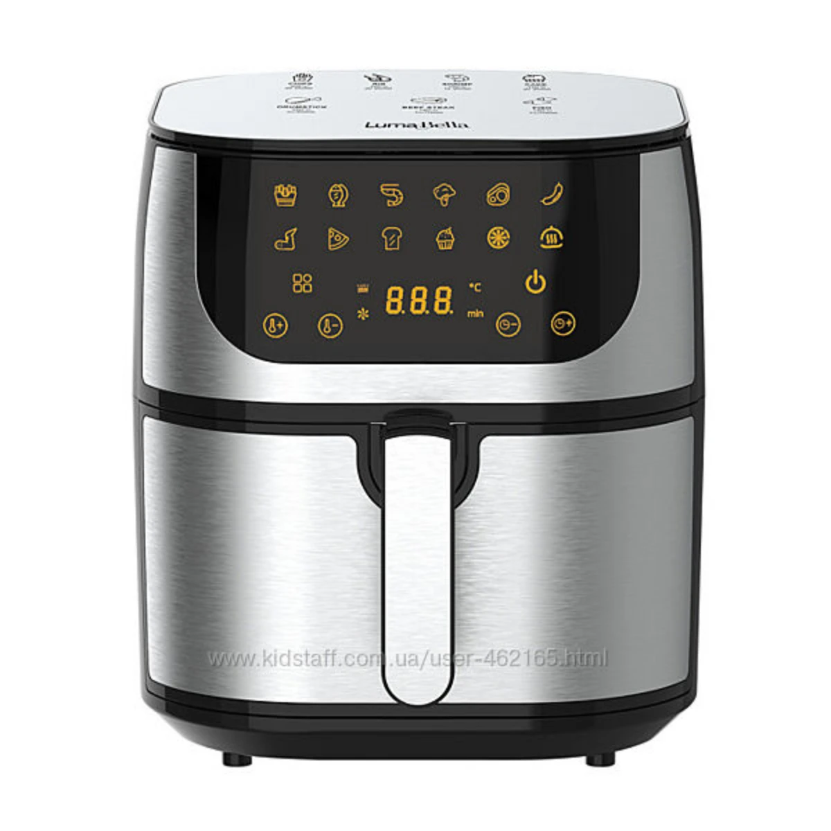 صورة قلاية هوائية ديجيتال سعة 6 لتر - 1400 واط - ستانلس ستيل - تصميم مدمج وأنيق