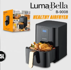 صورة قلاية هوائية ديجيتال سعة 5.5 لتر - 1400 واط - قلاية عملية وذكية لطهي صحي يومي