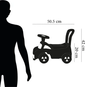 صورة سيارة دفع وركوب للأطفال الصغار (1-3 سنوات) - مع مقبض تحكم وتخزين - تيكتويز - لون أصفر