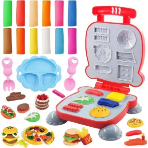 صورة مجموعة عجين اللعب لتشكيل الهامبرغر