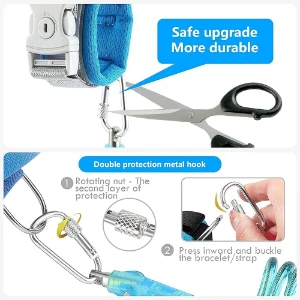 صورة أسورة أمان للأطفال مزودة بسلك مضاد للضياع وقفل حماية