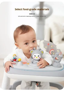 صورة مشاية أطفال متعددة الوظائف مضادة للانقلاب ومانعة لتقوس الساقين، لعبة تعليمية مبكرة على شكل سيارة بلاستيكية للجنسين بسعة تحمل 10 كجم