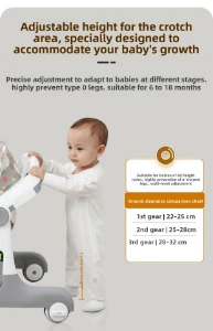 صورة مشاية أطفال متعددة الوظائف مضادة للانقلاب ومانعة لتقوس الساقين، لعبة تعليمية مبكرة على شكل سيارة بلاستيكية للجنسين بسعة تحمل 10 كجم