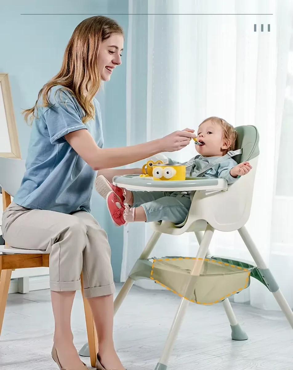 صورة كرسي طعام عالي للأطفال شبكي بتهوية مع نظام أمان