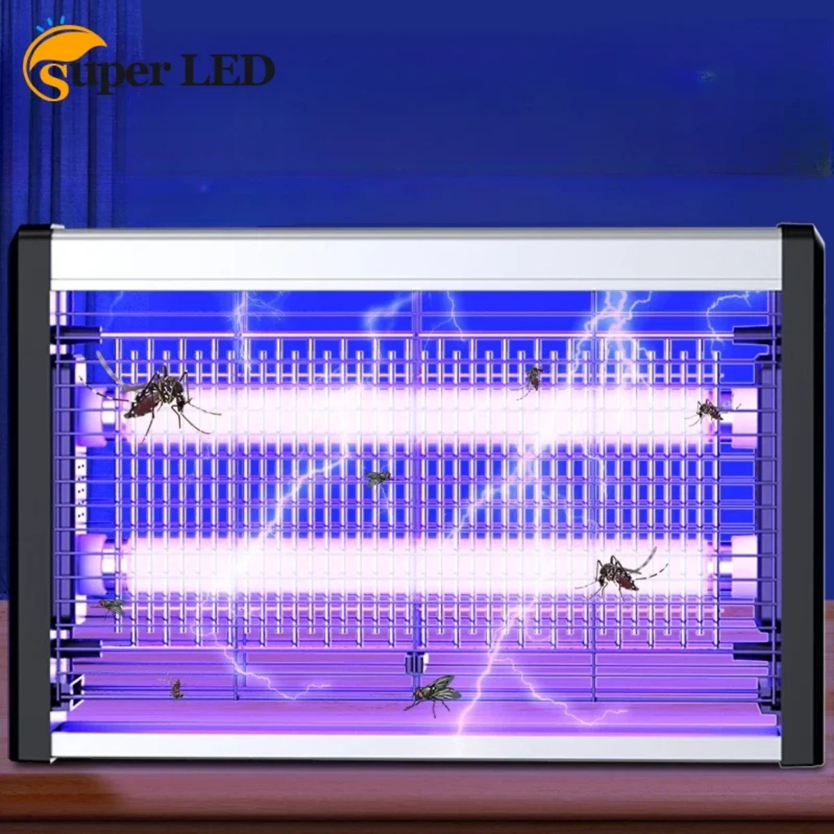 صورة مصباح كهربائي قاتل للبعوض والذباب – معلق وقائم