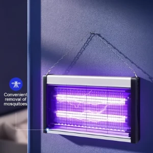 صورة مصباح كهربائي قاتل للبعوض والذباب – معلق وقائم
