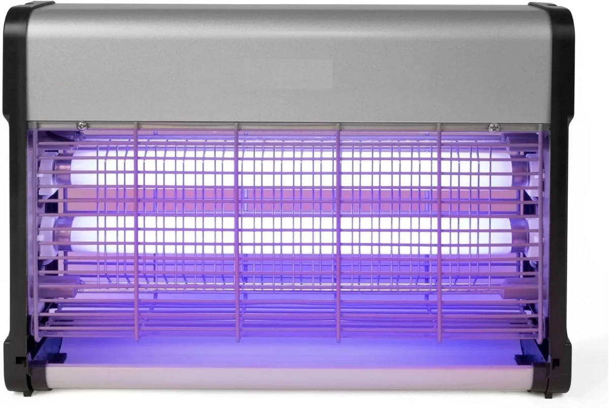 صورة صاعق الناموس المعدن للاحمال الشاقه مزود بلمبات LED كهربائى يعمل بالاشعة فوق البنفسجية 60 سم ،