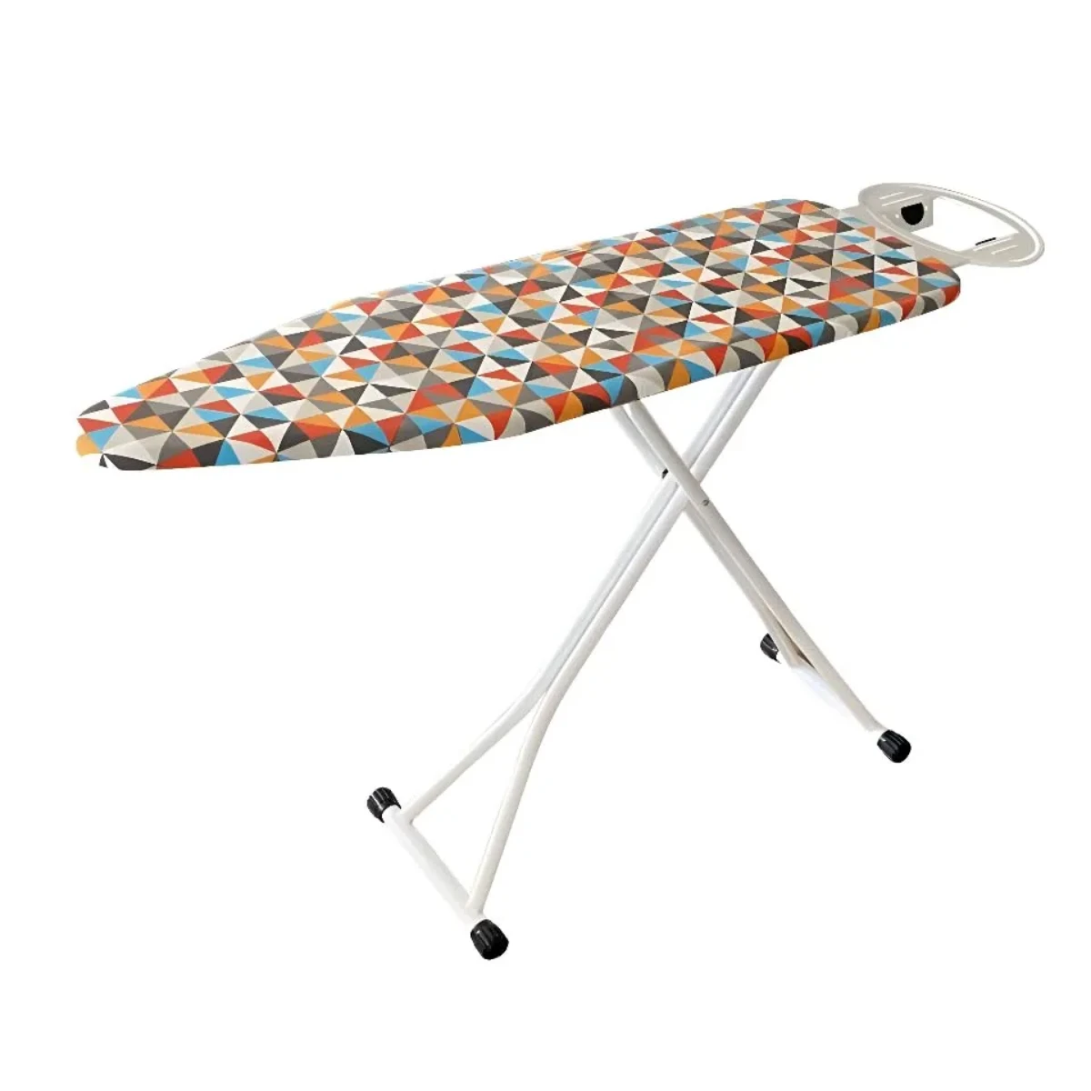 صورة لوح كي مع محطة كي بخار كبيرة قابل للطي – ارتفاع قابل للتعديل مع غطاء مقاوم للحرارة ومسند مكواة