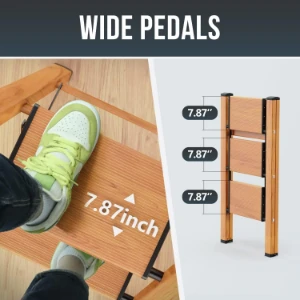 صورة سلم منزلي قابل للطي متعدد الاستخدامات بدرجات عريضة مضادة للانزلاق