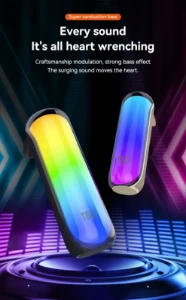 صورة مكبر صوت بتقنية البلوتوث TG384، مكبر صوت محمول مقاوم للماء للاستخدام الخارجي، مزود بسماعات TWS 1200 مللي أمبير في الساعة، مزود بمضخم صوت، وراديو FM، وخط AUX