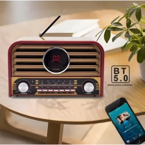 صورة راديو طراز كلاسيكي قابل لإعادة الشحن من طراز Meier M-2032BT