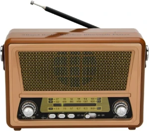 صورة راديو محمول بتصميم كلاسيكي مع بلوتوث وراديو اف ام، مزود بمدخل USB وTF – موديل M-553BT