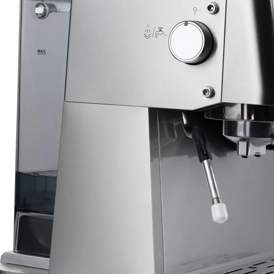 صورة ماكينة صنع قهوة RAF - ماكينة إسبريسو بقوة 1350 واط، سعة كبيرة 2.3 لتر، دورة تخمير مزدوجة، مطحنة مدمجة، خافق حليب، سهلة التنظيف، ماكينة قهوة احترافية للباريستا