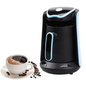 صورة ماكينة قهوة كهربائية 600 واط باللون الأزرق للمنزل والمكتب