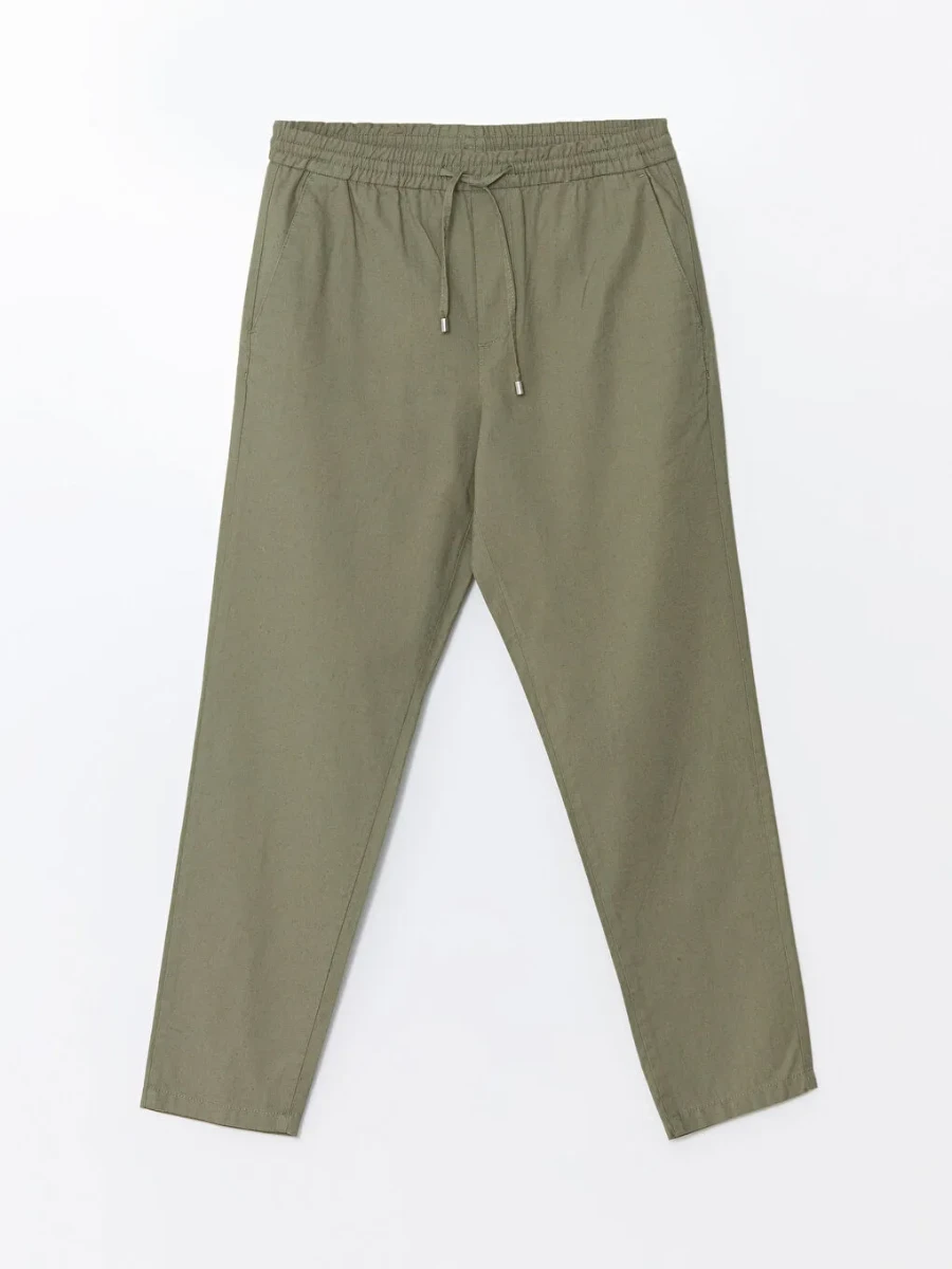 صورة بنطلون رجالي  بخصر مطاطي ورباط