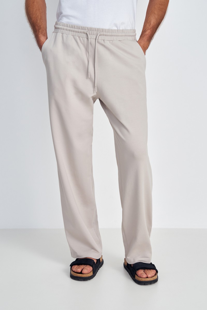 صورة بنطال صوف بيكيه أوف وايت رجالي