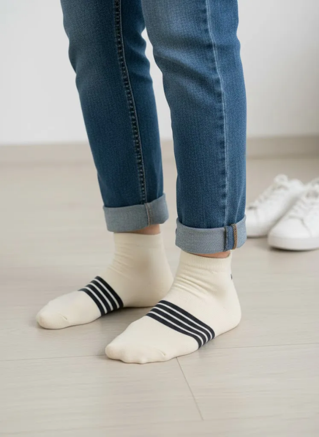 صورة علبة 3 قطع شراب رجالي قطن مريح ناعم، متين، أصلي، مريح، شحن سريع