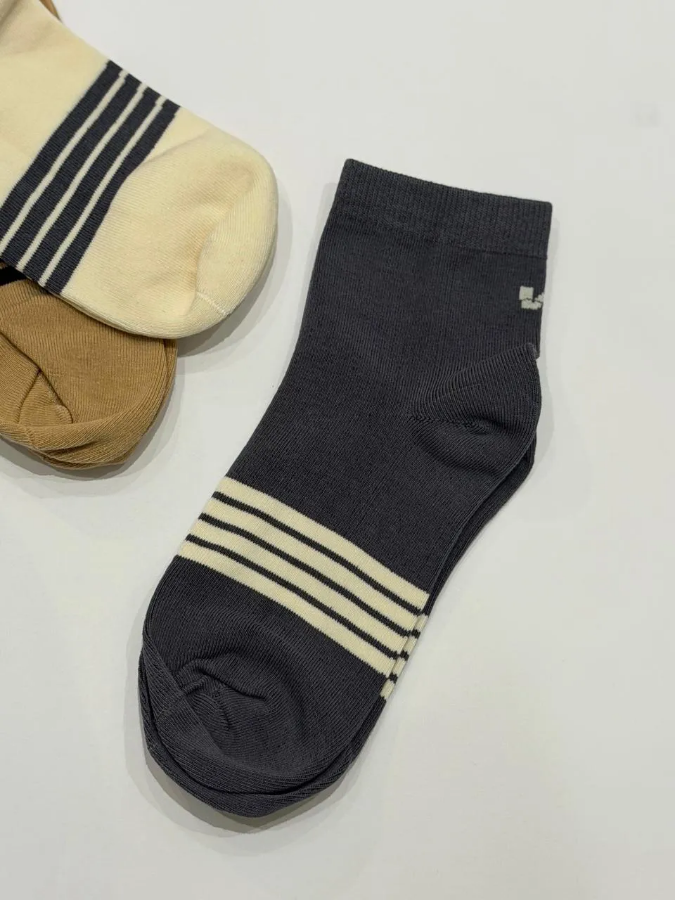 صورة علبة 3 قطع شراب رجالي قطن مريح ناعم، متين، أصلي، مريح، شحن سريع