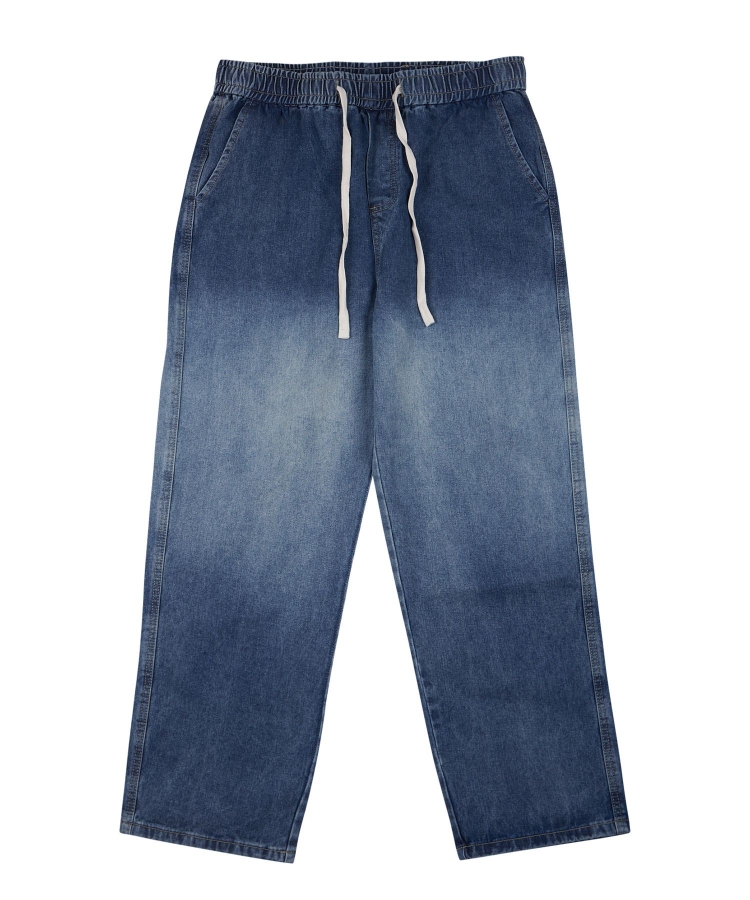 صورة بنطال جينز واسع بلونين (أزرق)