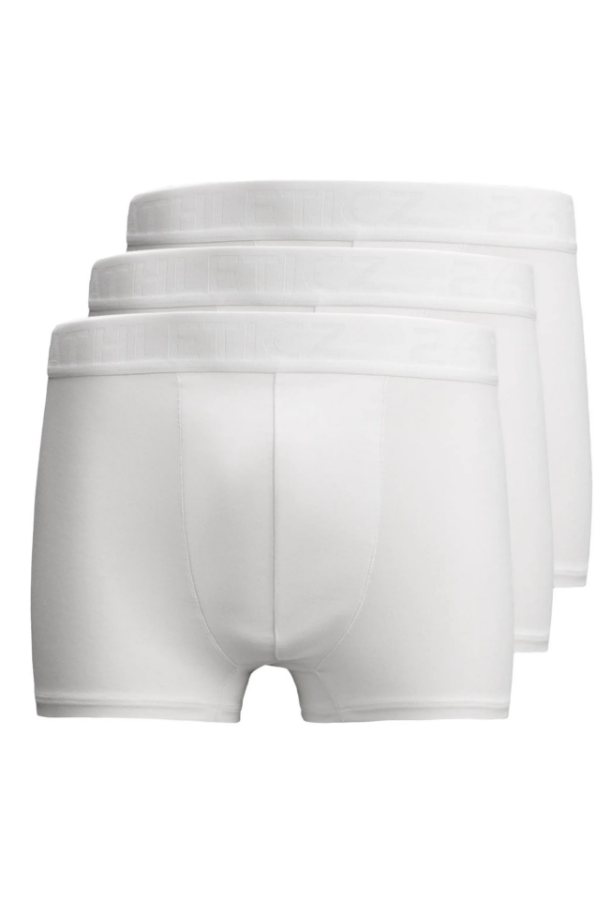 صورة طقم بوكسر رجالي من 3 قطع - راحة فائقة وقابلية للتمدد (أبيض)