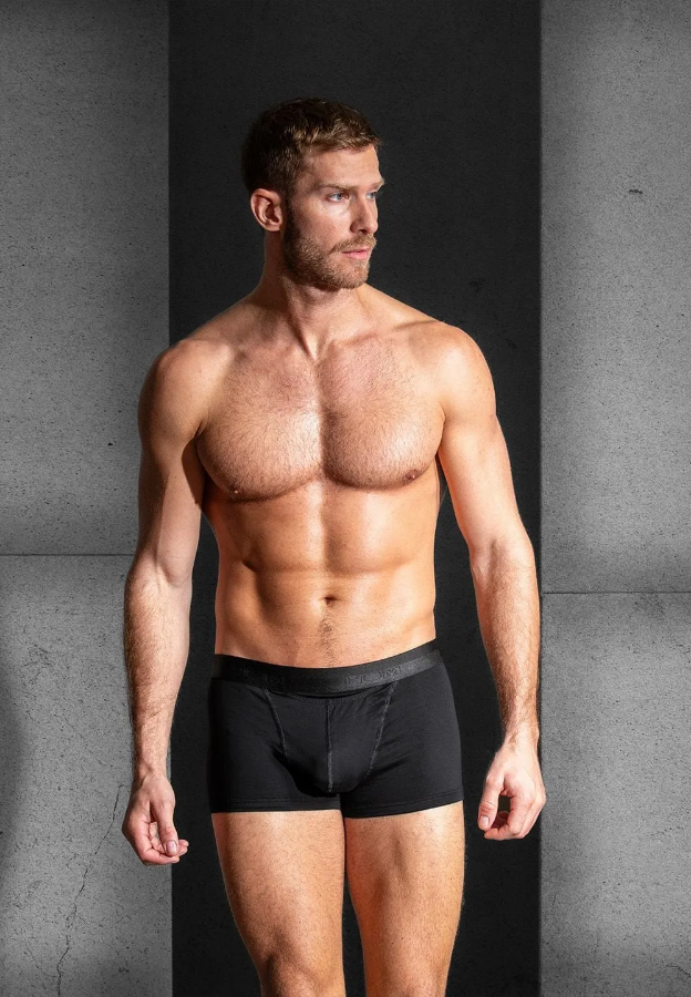 صورة حزمة 3 قطع بوكسر رجالي أسود قطن ستريتش