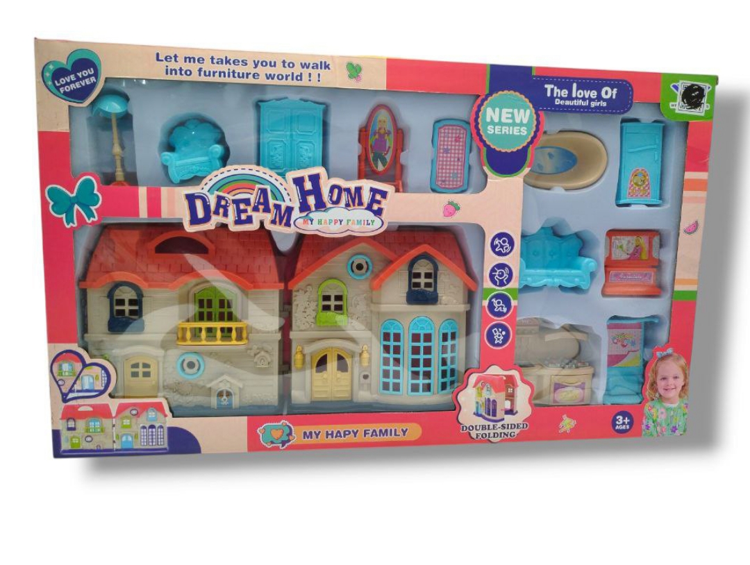 صورة  مجموعة ألعاب Toy House الخاصة بنا تحتوي على شخصيات Sweet Home والضوء والصوت