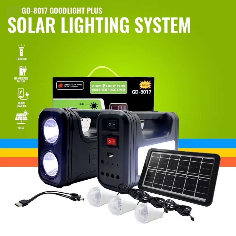 صورة مصباح الطوارئ GDLITE GD8017 نظام الإضاءة الشمسية GDHHDP