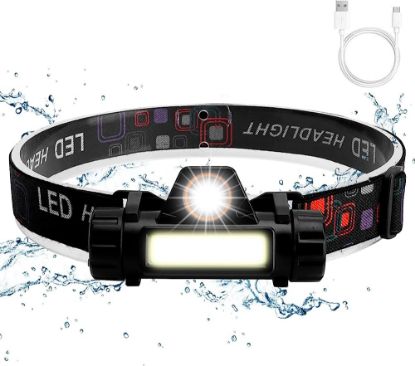 صورة مصباح أمامي LED قابل لإعادة الشحن USB 