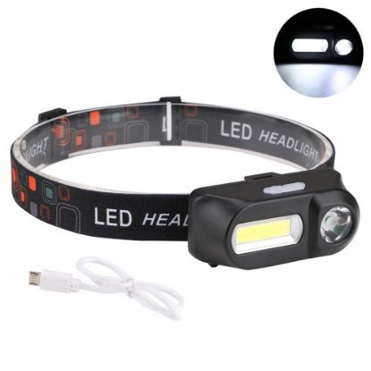 صورة مصباح أمامي LED قابل لإعادة الشحن USB 