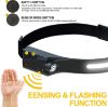صورة  Gearsnug LED مستشعر الحركة شعاع واسع 350 لومن USB قابل للشحن مقاوم للماء 230 درجة إضاءة أمامية