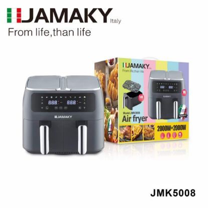 صورة مقلاة هوائية بدون زيت جاماكى 4000 وات، سعة 10 لتر، ديجيتال، اسود JMK5008